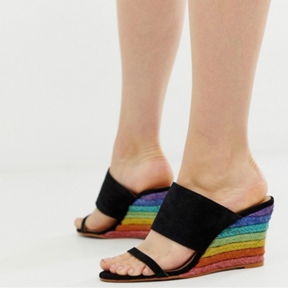 Free People Shoes - 🆕 FREE PEOPLE Glorieta Rainbow Heel Espadrille Wedge Sandal Women’s size 6.5 NWT